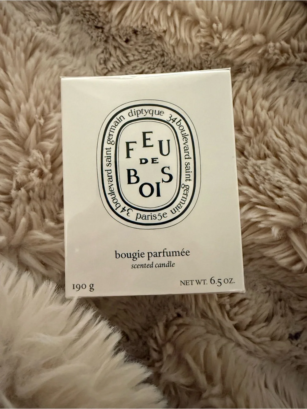 NEW Diptyque Feu de Bois Scented Candle 190g 6.5 oz Sealed in Box